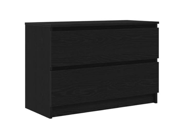 GHVBNMF TV-Schrank Schwarz 80x35x54 cm Holzwerkstoff Lowboard Stabiles TV-Lowboard in Schwarz mit 2 Schubladen für Ihr Wohnzimmer oder Schlafzimmer. Kompakt und pflegeleicht.
