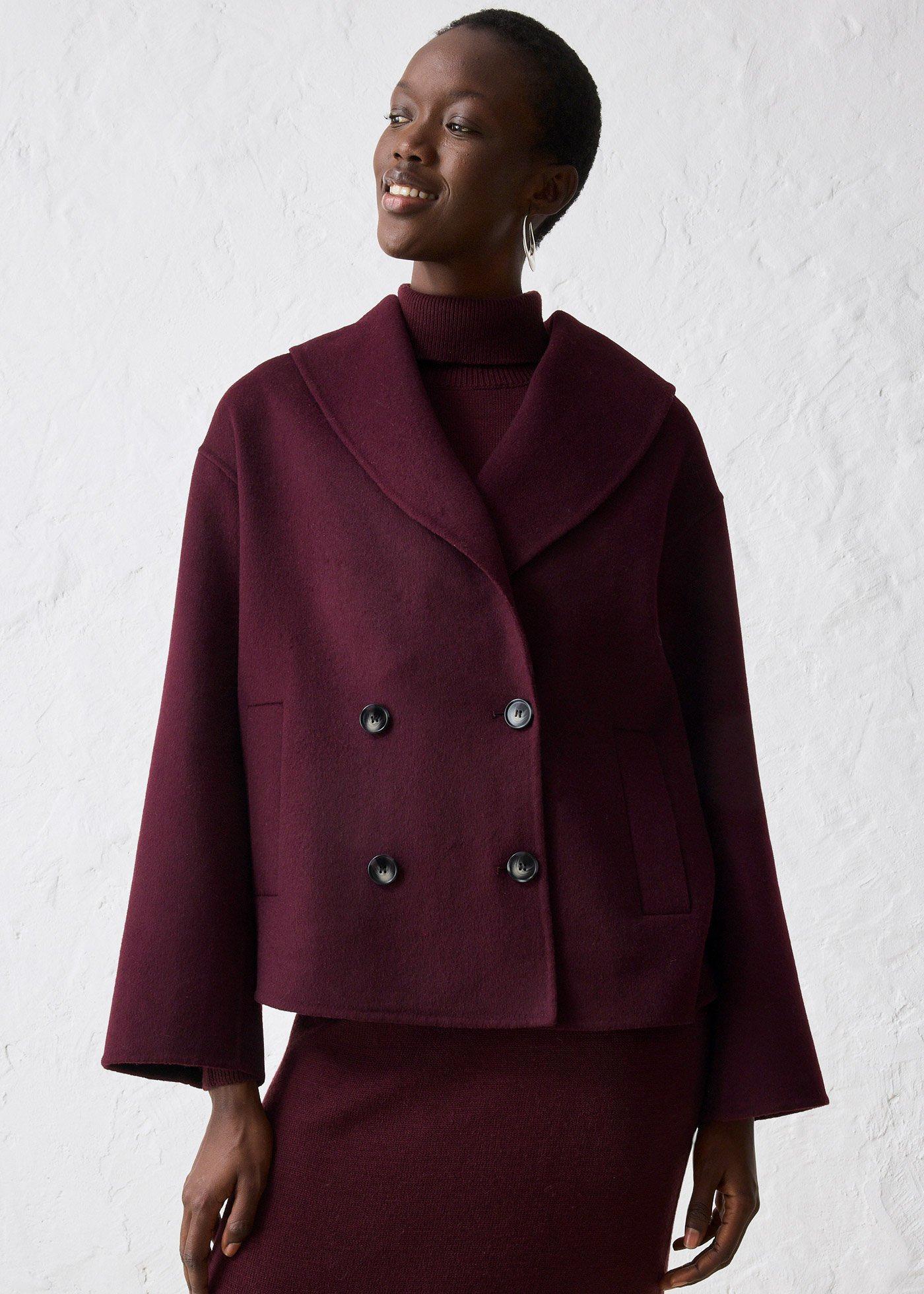 bonprix Oversize Jacke aus weichem Woll-Mix, rot, Gr.46, stilvolle Woll-Jacke in schöner Premium-Qualität, aus Wolle