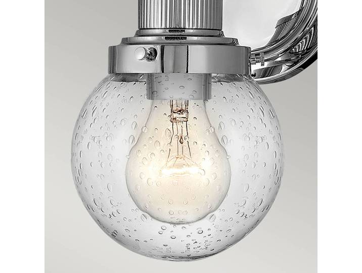 Quintiesse Wandlampe Poppy, dimmbar, chrom / silber, für Badezimmer, Metall, Wandleuchte, Wandlampe Bad