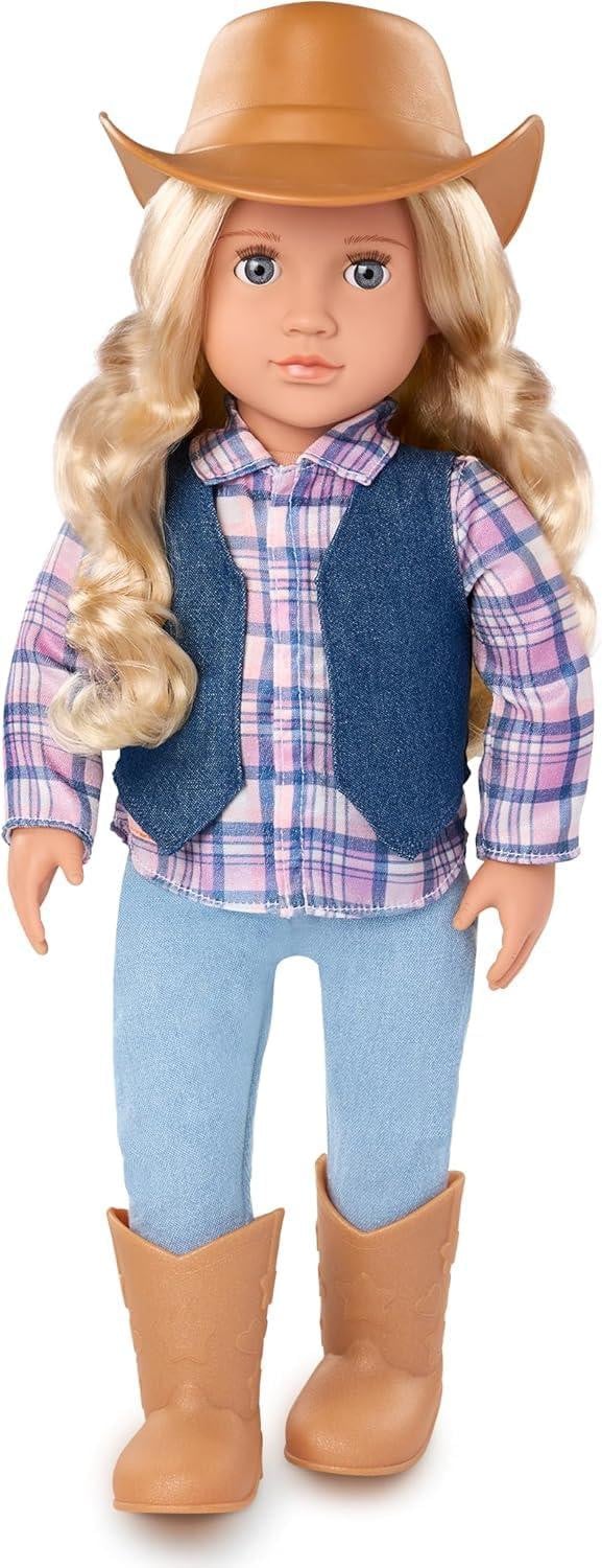 Our Generation Ashleigh cowboypop met westernkleding, 46 cm