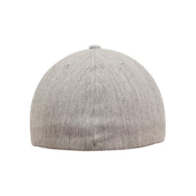 Flex Cap FLEXFIT "Flexfit Accessoires Flexfit Flat Visor", Gr. S/M, grau (heather), 63% Polyester, 34% Baumwolle, 3% Elasthan, unifarben, Caps