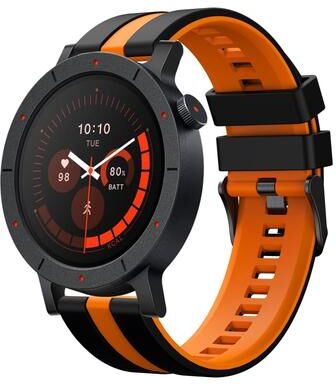 Everyday Crate Nothing CMF Watch 3 Pro Silicone Watch Band Vertical Two Color Sports Strap black Orange