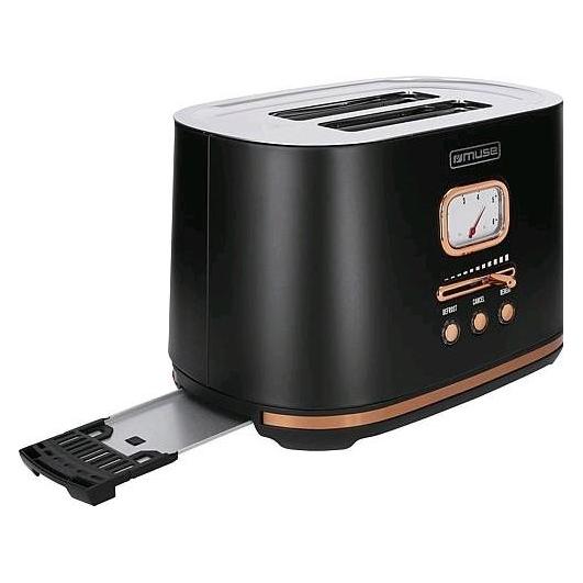 Muse MS130 BC Edelstahl Toaster schwarz (436420)