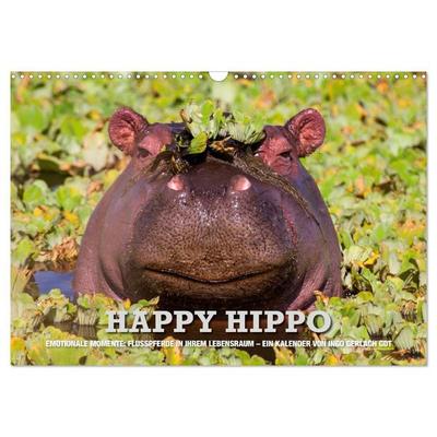 Emotionale Momente. Happy Hippo / CH-Version (Wandkalender 2027 DIN A3 quer), CALVENDO Monatskalender