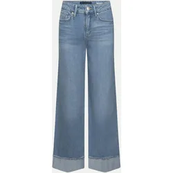 Wide-Leg Jeans Sventy Turn Up Blau 36