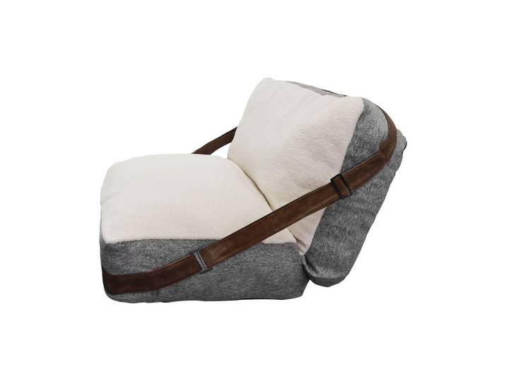 Vercart Sitzsack für Kinder Leinen grau, Grau, Mode, 100x22x70 cm, Wohnzimmer, Sessel, Sitzsäcke, Kindersitzsäcke