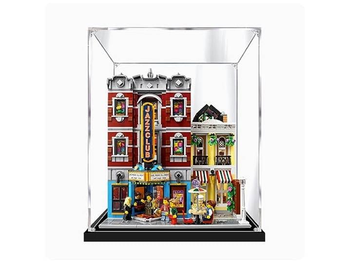 Acryl-Vitrine, kompatibel mit Lego 10312 Jazz Club Streetscape-Serie, Schutz, staubdichte Vitrine, Geschenkmodell, transparent, kompatibel mit Lego (nur Vitrine) (3 mm)