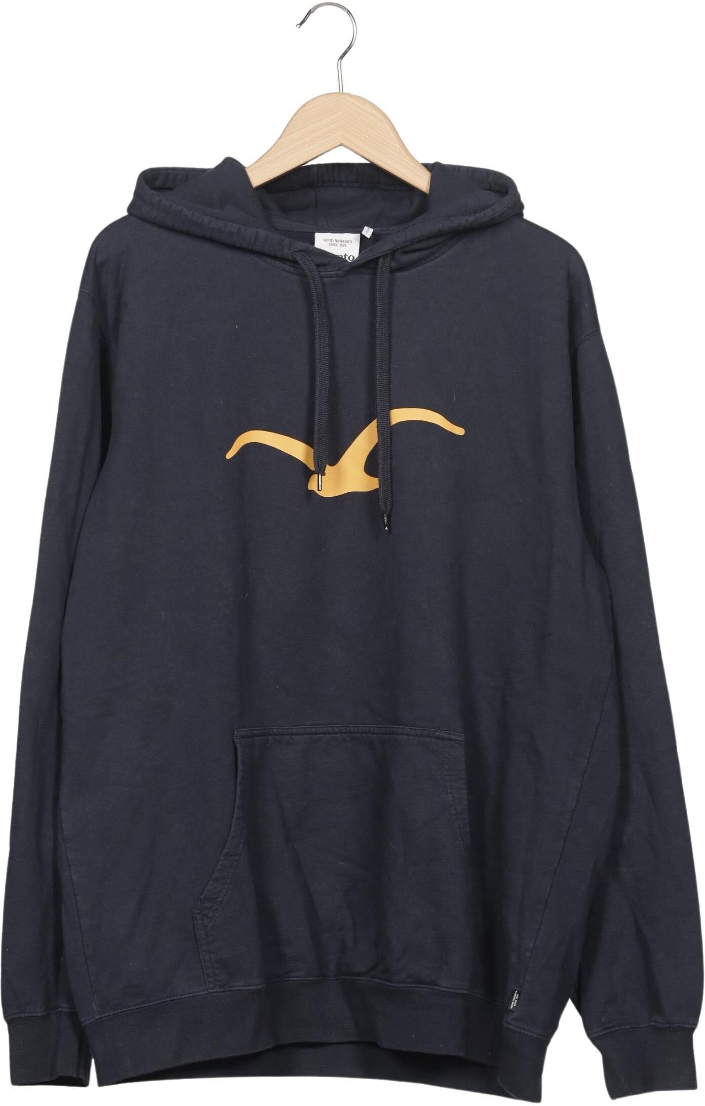 Cleptomanicx Herren Kapuzenpullover, Marineblau, Gr. XL, Baumwolle - Second Hand