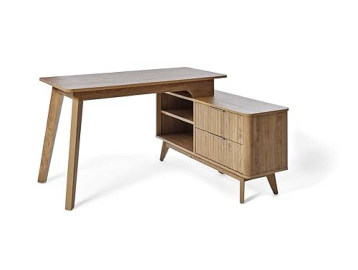 Jahnke Wave C 150 E Bureau\, d'ingénierie Matériau : Bois Fer\, Chêne Montana NB\, Taille Unique