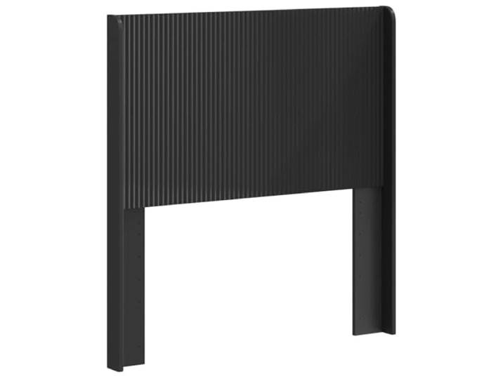Makastle Kopfteil Schwarz Holzwerkstoff 97x7x100 cm Vertikales Latten-Design