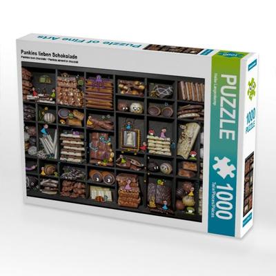 CALVENDO Puzzle Pankies lieben Schokolade | 1000 Teile Lege-Größe 64x48cm Foto-Puzzle für glückliche Stunden
