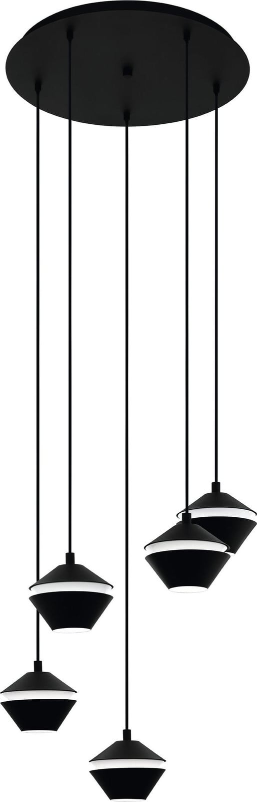 Eglo Perpigo Moderne Hanglamp - Zwart/Wit - Dimbaar