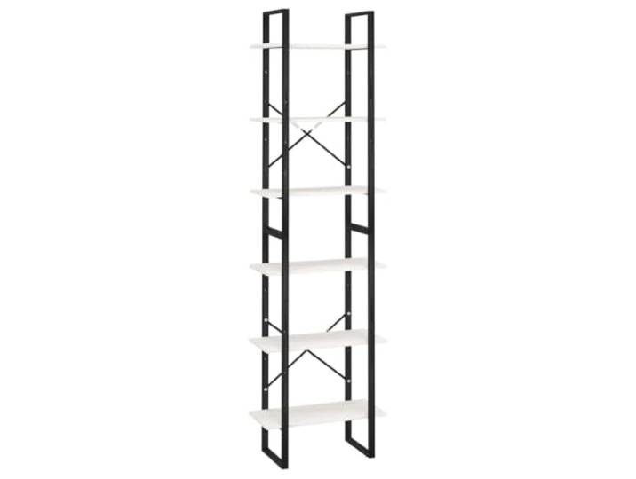 fsahslih Standregal Weiß 60x30x210 cm Massivholz Kiefer Metall Vielseitiges Kellerregal und Werkstattregal mit stabiler Konstruktion für Ordnung in Küche, Büro und Abstellraum.