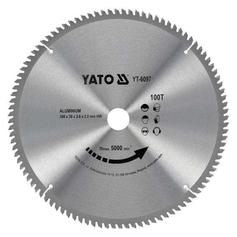 Yato TCT BLADE FOR ALUMINIUM 300X100TX30 MM (YT-6097)