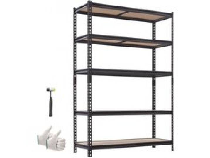 VEVOR zwaar uitgevoerde opbergkast, opbergrek met 5 planken, 1228x459x1813 mm, 907,2 kg, stalen frame, modulair en verstelbaar ontwerp voor doe-het-zelfprojecten, werkbankfunctie, flexibele opbergkast voor kelder, garage en werkplaats
