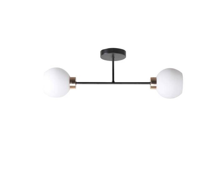 Deckenleuchte Amanda, Schwarz, Weiß, Goldfarben, Metall, 14x22x62 cm, RoHS, Europäischer Sicherheitsstandard, einfach zu transportieren, Lampen & Leuchten, Innenbeleuchtung, Deckenleuchten, Deckenleuchten
