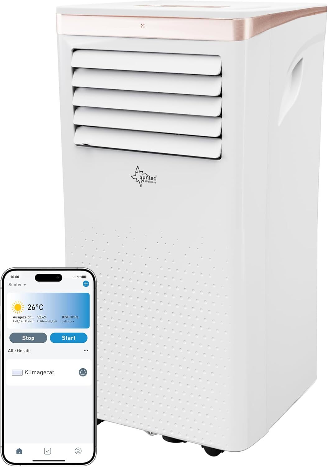 Coolfixx 9000 BTU Klimagerät im Design Silver mit App