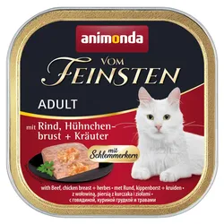 Animonda Vom Feinsten mit Rind, Hühnchenbrust + Kräutern 32x100 g