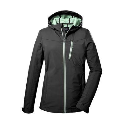 Softshelljacke KILLTEC "KOS 89 WMN SFTSHLL JCKT", Damen, Gr. 40, schwarz, Oberseite: 100% Polyester.Rückseite: 100% Polyester.Futter: 100% Polyester, Jacken Softshelljacke, Damen Softshelljacke: Wind-und wasserdicht, atmungsaktiv