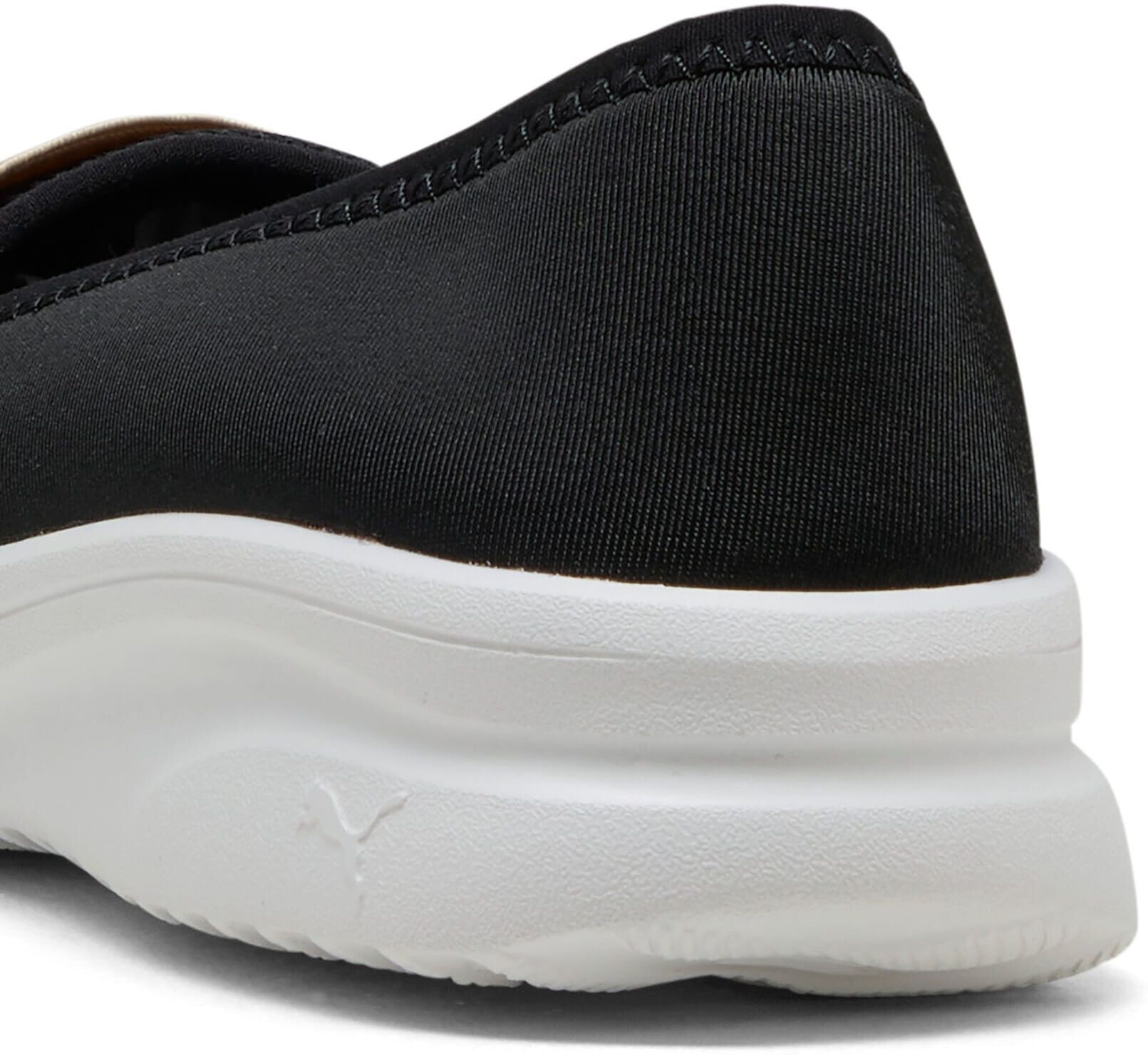 Sneaker PUMA "ADELINA 2 SNAKE CHIC", Damen, Gr. 38,5, schwarz (puma schwarz, gold), Textil, Schuhe Sneaker, flexibles Textilobermaterial, SOFTFOAM+ Einlegesohle puma schwarz, gold 38,5