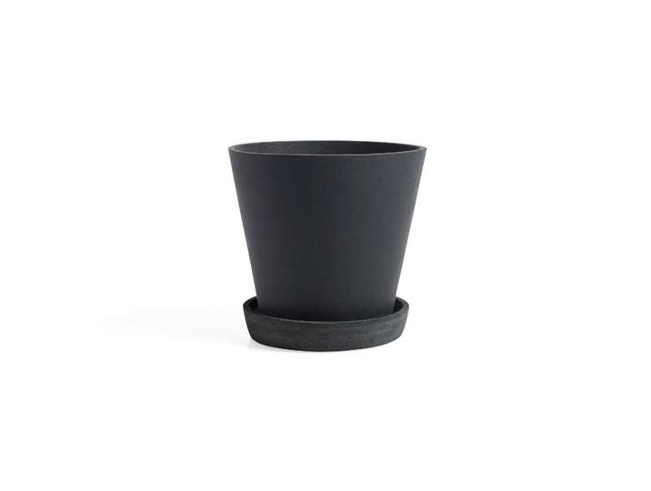HAY Pot HAY Flowerpot with saucer L Ø17.5 cm Noir