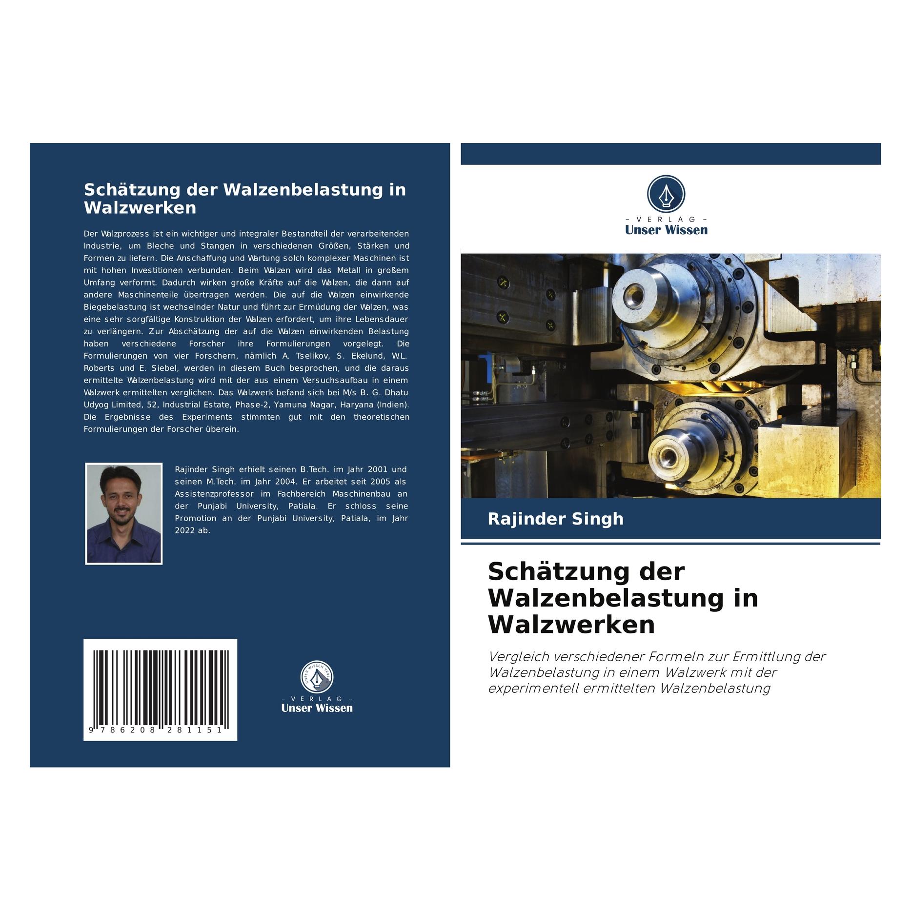 Bod Schätzung der Walzenbelastung in Walzwerken (Deutsch, Softcover, Rajinder Singh) (57211478)
