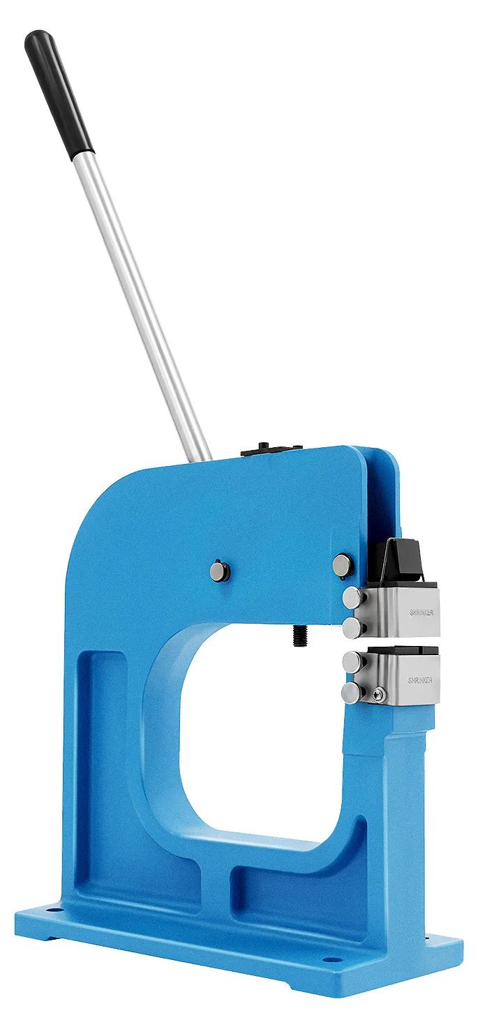 Blechschrumpf- und Streckgerät - SS-16 Blechbearbeitungswerkzeug - Kapazität 1,5 mm - Ausladung 20,3 cm - Gusseisenrahmen - 2 Backenformen - Blau