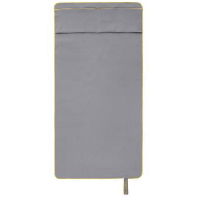 Handtuch DYCKHOFF "Mikrofaser Sporttuch Struktur", grau, B:60cm L:120cm, Microfaser, Mikrofaser, Handtücher, Mit Überstülpkapuze, Schnelltrocknend, Leicht, Reißverschlusstasche