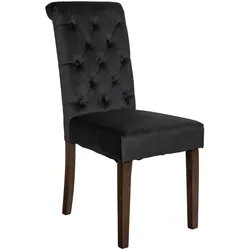 CLP Esszimmerstuhl Lisburn I Samt I Stoff I Polsterstuhl Gesteppt Chesterfield Design
