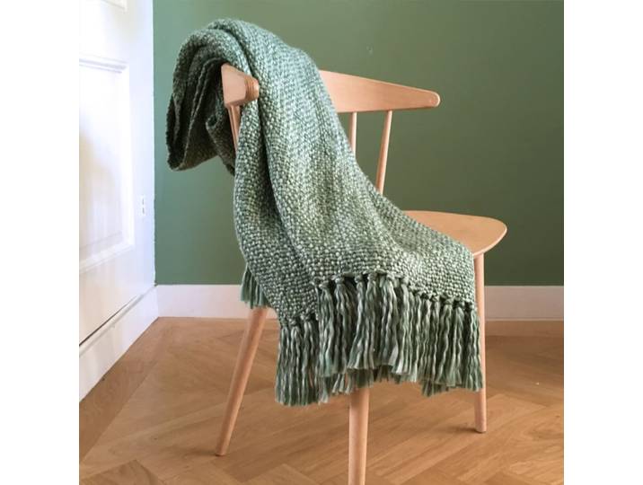 Plaid vert marbre 125x150