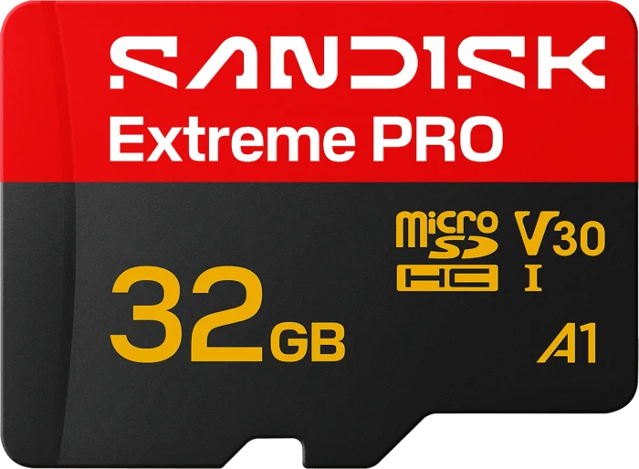 32GB SANDISK Extreme Pro microSDHC Read 100MB/s / Write 90MB/s / UHS-I