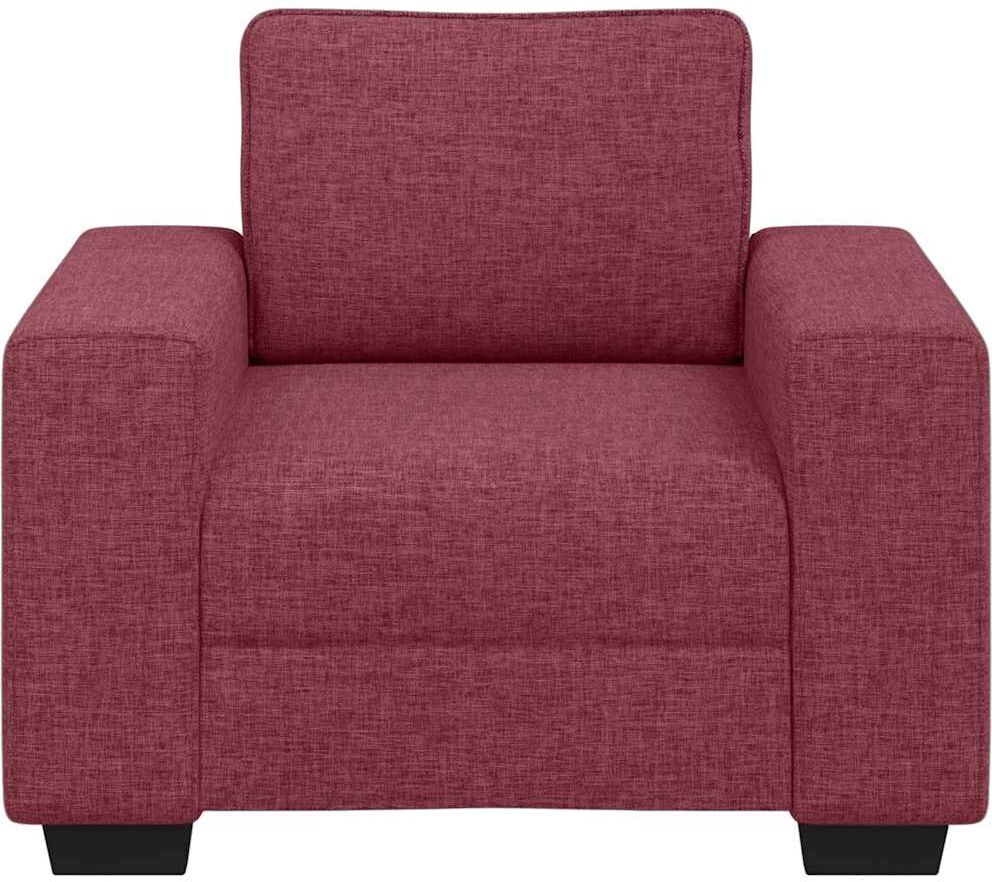 vidaXL Canapé/Fauteuil rouge vin 100x77x82 cm tissu