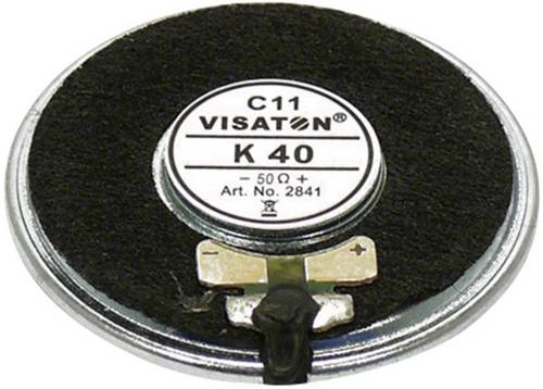 Visaton K 40 - 50 Ohm 1.6 Zoll 4cm Kleinlautsprecher 1W 50Ω Schwarz Kunststoff-Membran