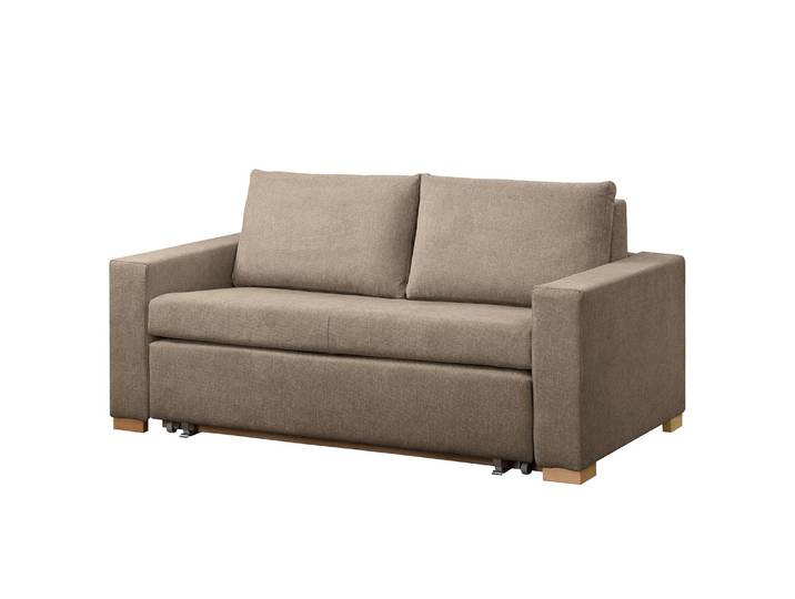 Canapé convertible Basic Marron/Cappuccino Tissu structuré Rima 173cm Avec fonction couchage Moderne