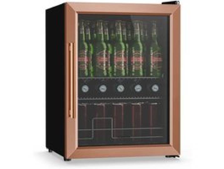 Klarstein Beersafe réfrigérateur à boissons avec porte vitrée 64 x 48 cm 60 litres 85 W Cuivre/Noir
