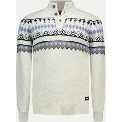 Strickpullover im Jacquard-Muster Grau M