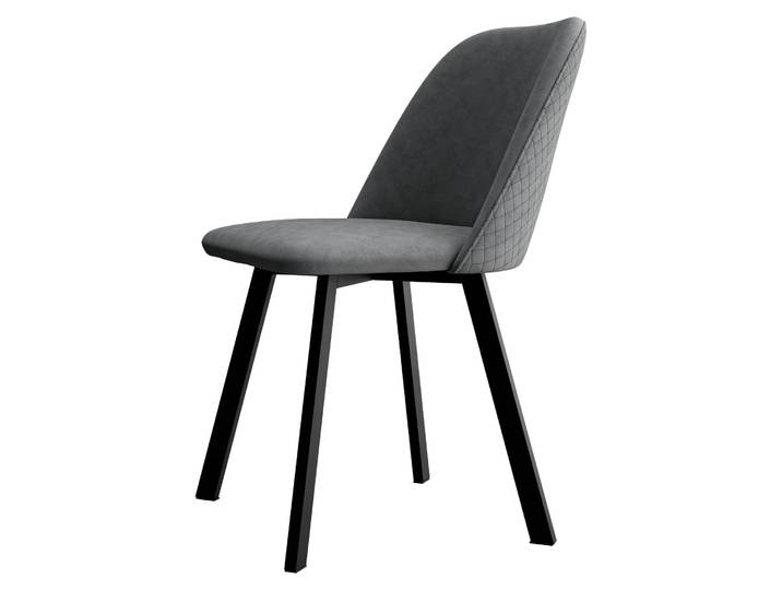MIRJAN24 Stuhl K109, Elegante Wohnzimmerstühle, Polsterstuhl, Komfortable Stuhl mit Stahlkonstruktion (Farbe: Uttario Velvet 2970 + Uttario Velvet U03 2970, Füße: Schwarz)
