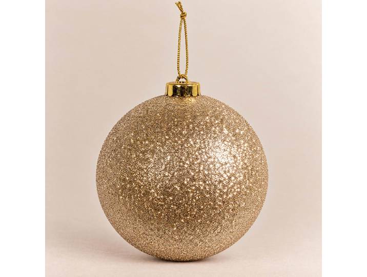 Goldene Glitzer-Weihnachtskugel