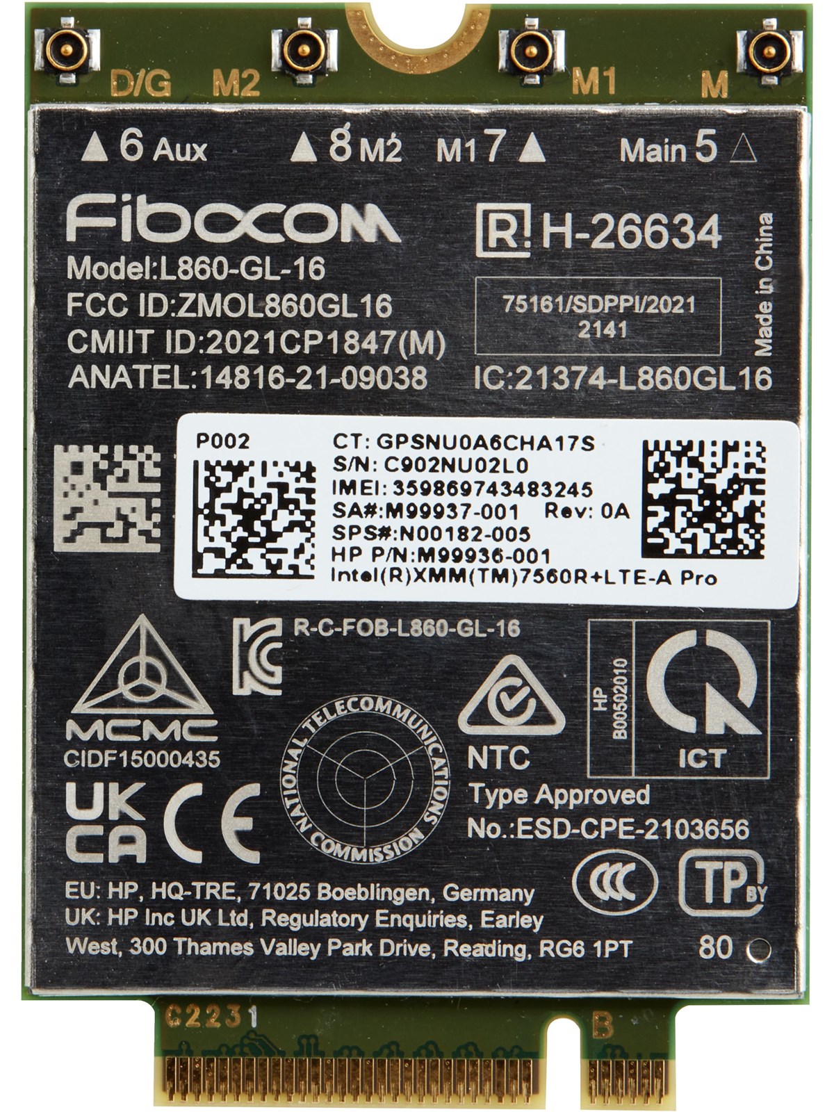 HP XMM 7560 R+ - LTE-Advanced Pro - M.2
