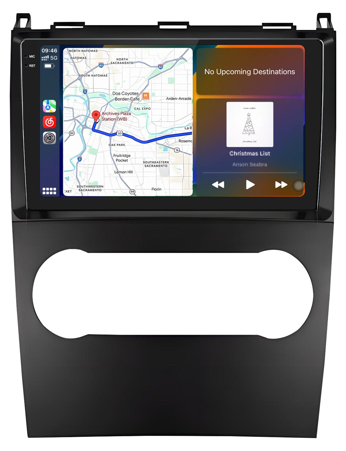 9.5 Zoll 2K QLED Display Autoradio für Mercedes-Benz A/B Klasse W169 W245 kabellos CarPlay Android Auto GPS Navi 4G WIFI 6GB+128GB