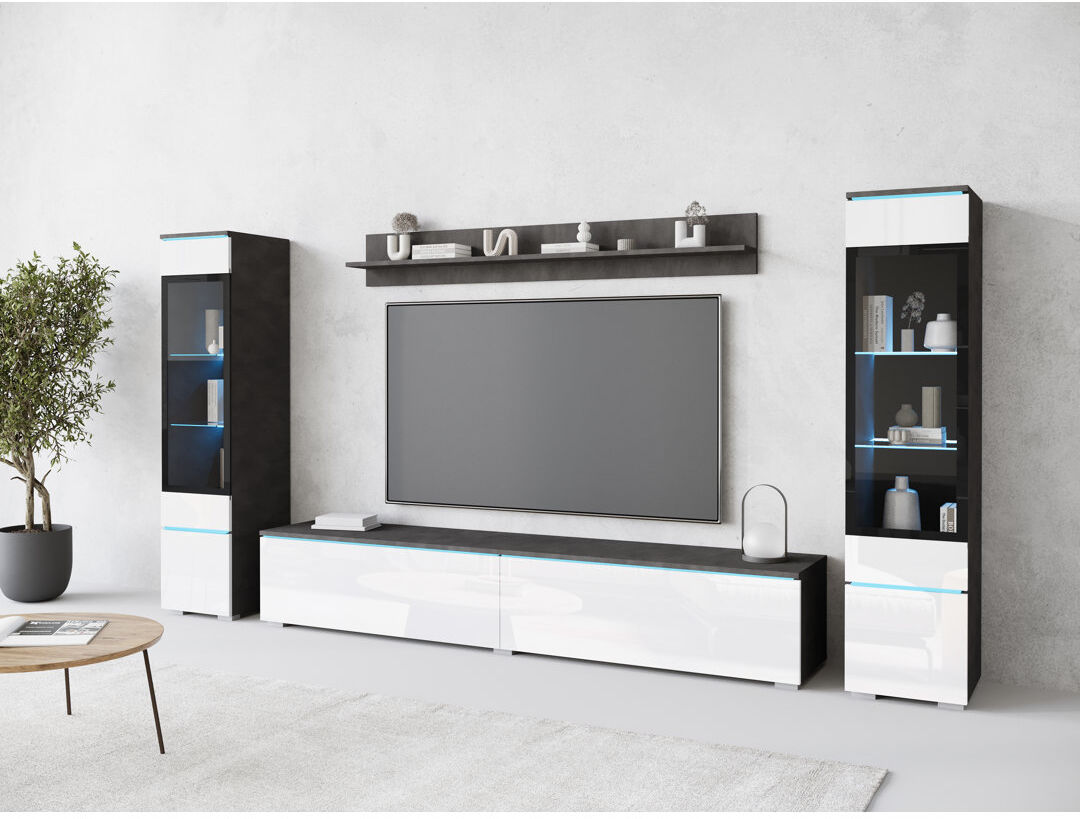 Ivy Bronx TV Stand for TVs up to 78" Matera/White Gloss 78"