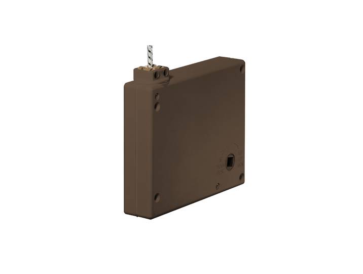 Rollladen Mini Getriebe-Kurbelwickler für Schnur, braun, inkl. 5m