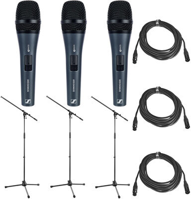 Sennheiser E 845-S Triple Bundle noir