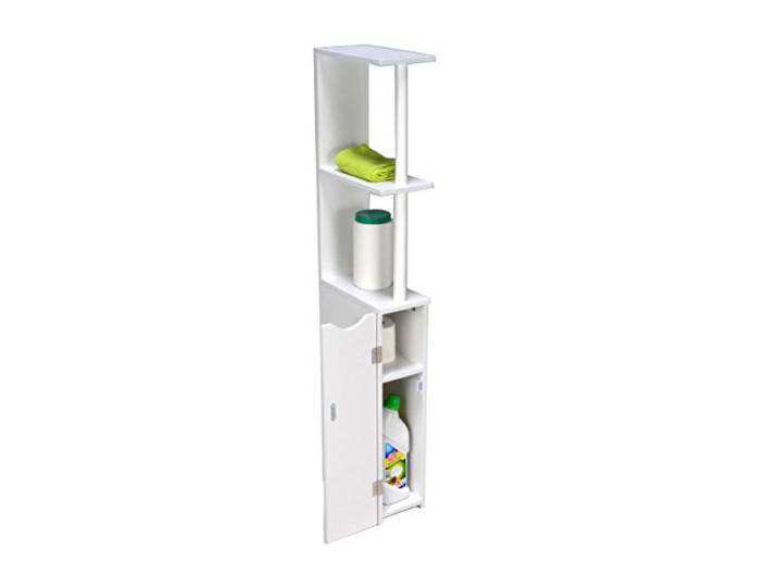Meuble de toilettes SIBERIA 1 porte - 2 niches / Blanc
