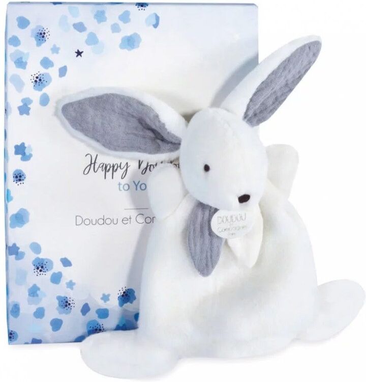 HAPPY GLOSSY Petit Doudou lapin 17 cm : HAPPY DOUDOU TO YOU ! - Doudou et Compagnie