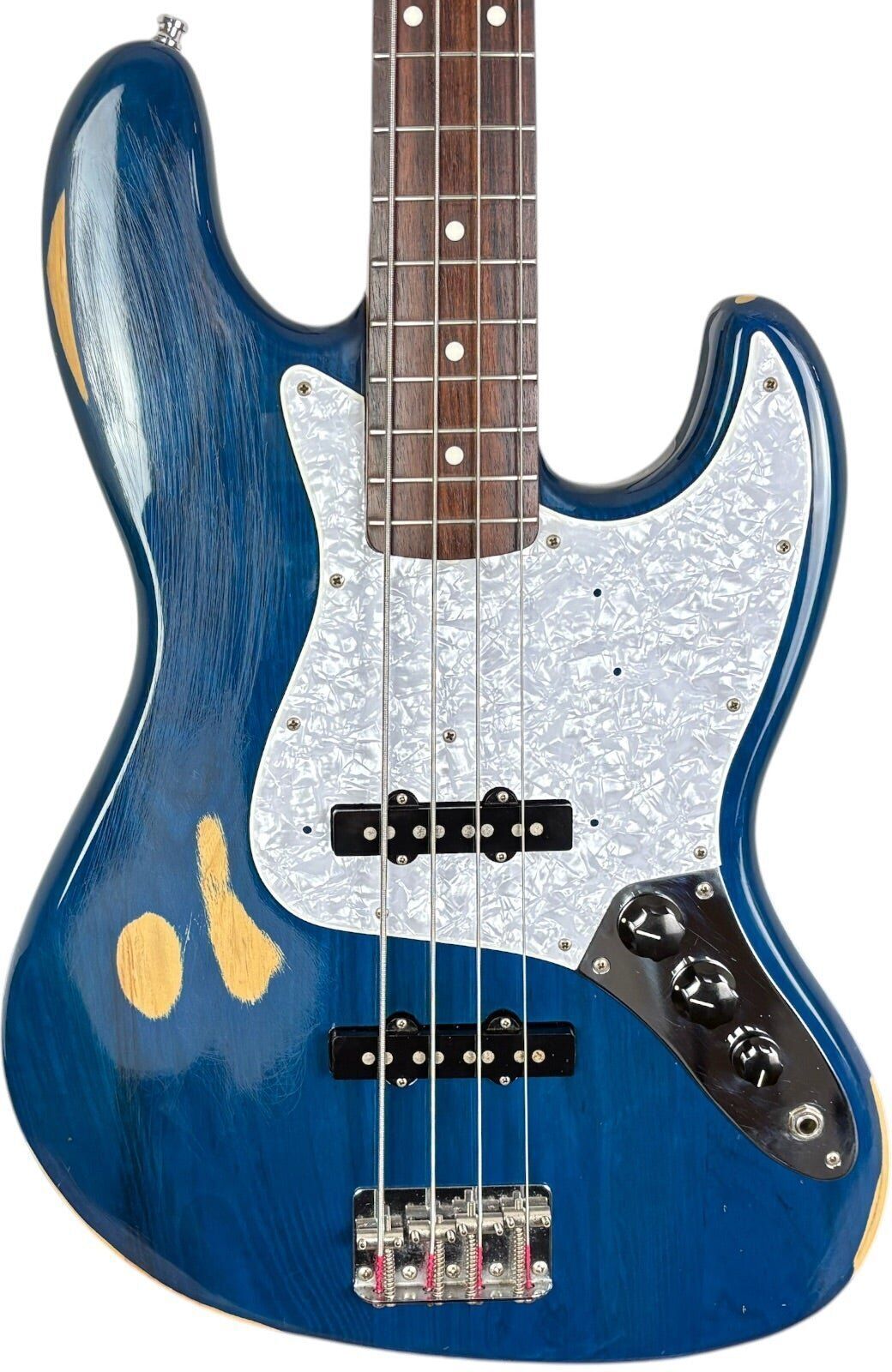 Fender Japan 62 Reissue Jazz Bass - Trans Blau - matching Headstock   Trans blau - Refurbished