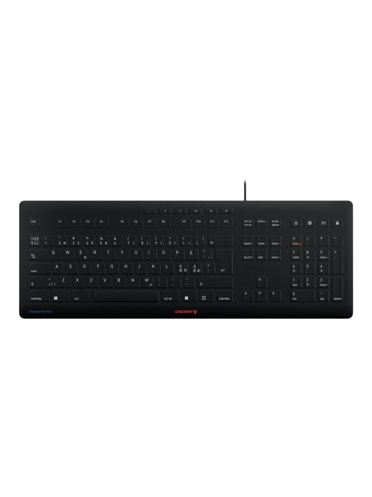 Cherry STREAM KEYBOARD - Tastatur - Nordic ISO - Schwarz