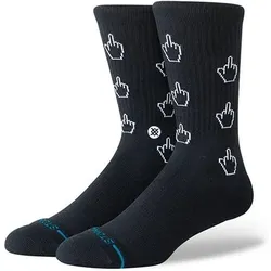 STANCE Unisex Socken - Cursor Crew, Crew Socken, Baumwollmischung, Größe 43-46 in Schwarz Schwarz