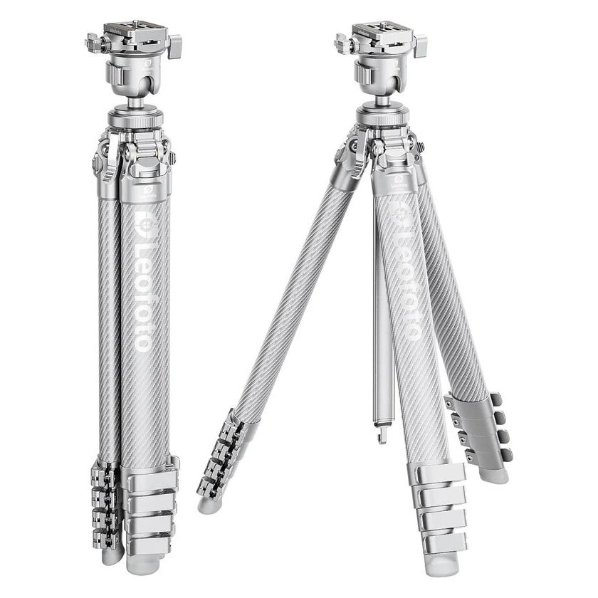 Leofoto Azure Series Ultra-Compact Tripod (Carbon, Metall) (AZ-235C+MBH-30 (Full silver))