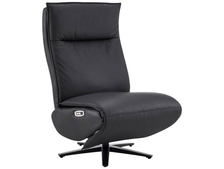 Stylife Relaxsessel, Schwarz, Metall, Echtleder, Rindleder, 70x110x82 cm, Relaxfunktion, Liegefunktion, Netzbetrieb, Massagefunktion, USB-Anschluss, USB-C-Anschluss, Wohnzimmer, Sessel, Relaxsessel